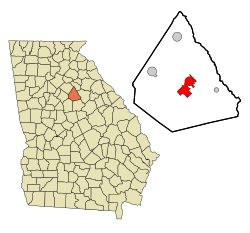 Morgan County Georgia Incorporated and Unincorporated areas Madison Highlighted